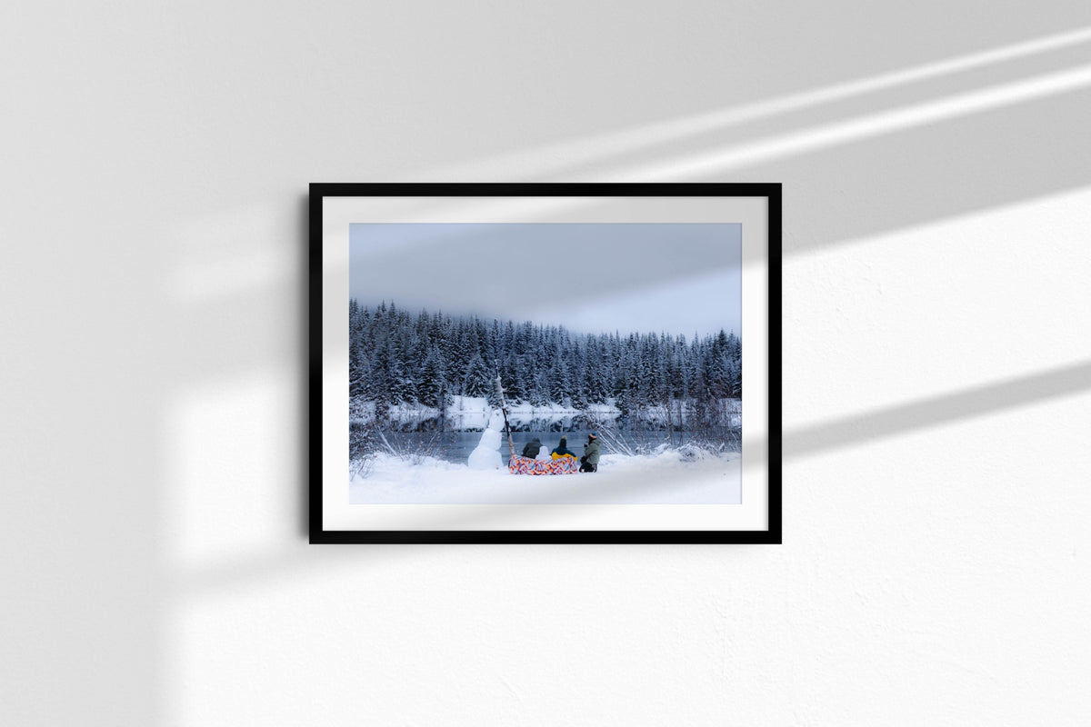 Winter Solitude in a black frame with mat