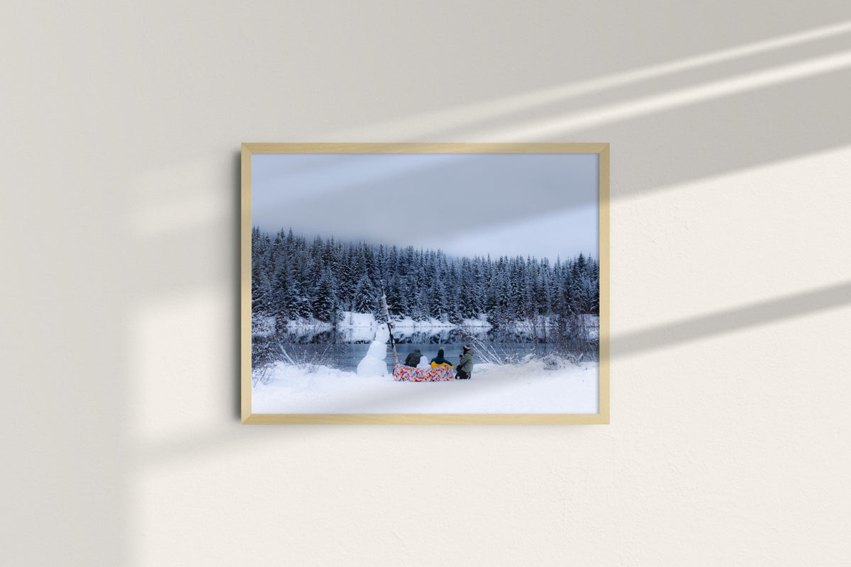 Winter Solitude in a natural frame without mat