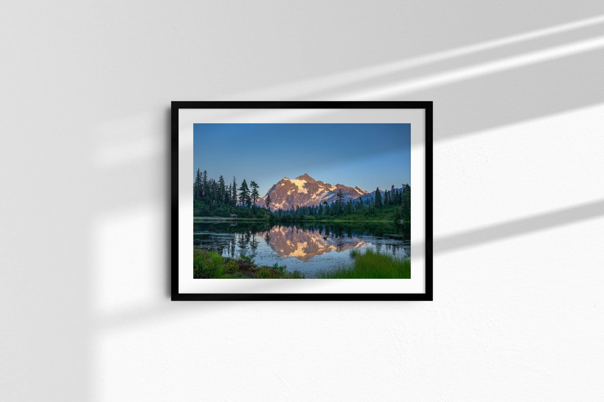 Mount Shuksan Landscape – black frame with mat