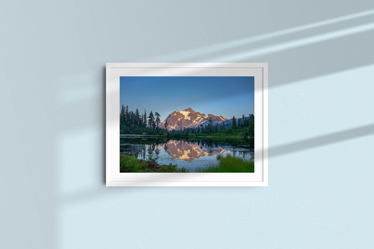 Mount Shuksan Landscape – white frame with mat