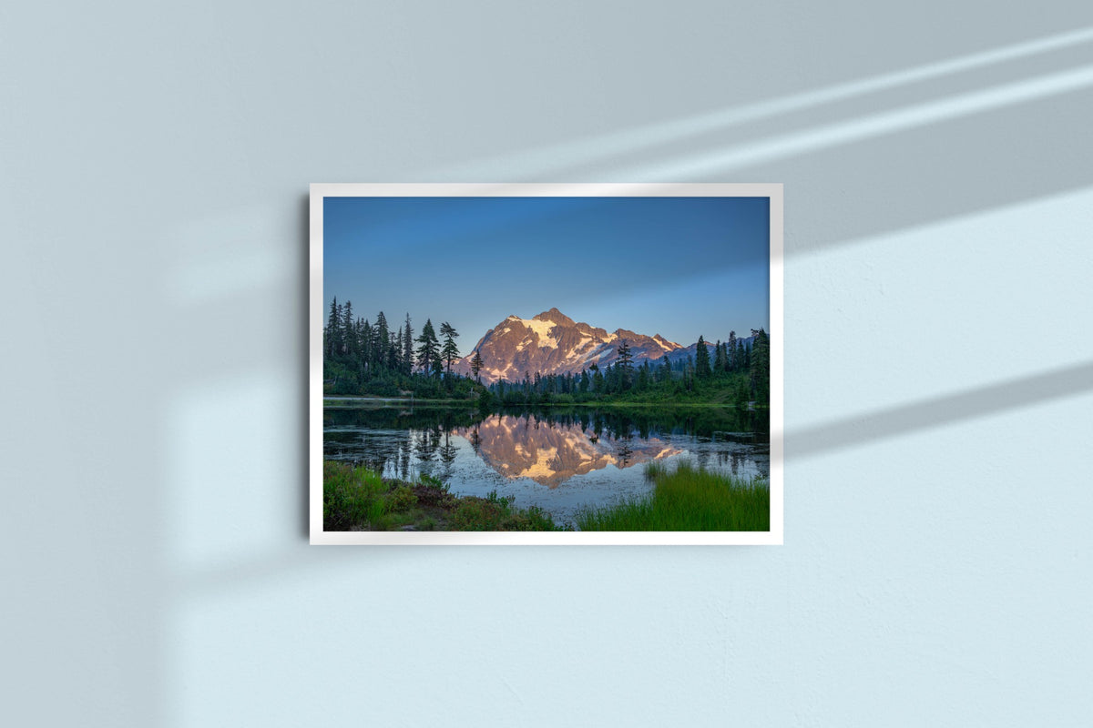 Mount Shuksan Landscape – white frame, no mat