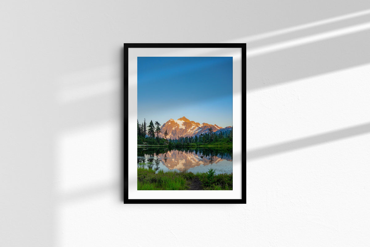 Mount Shuksan Summer, black frame with mat