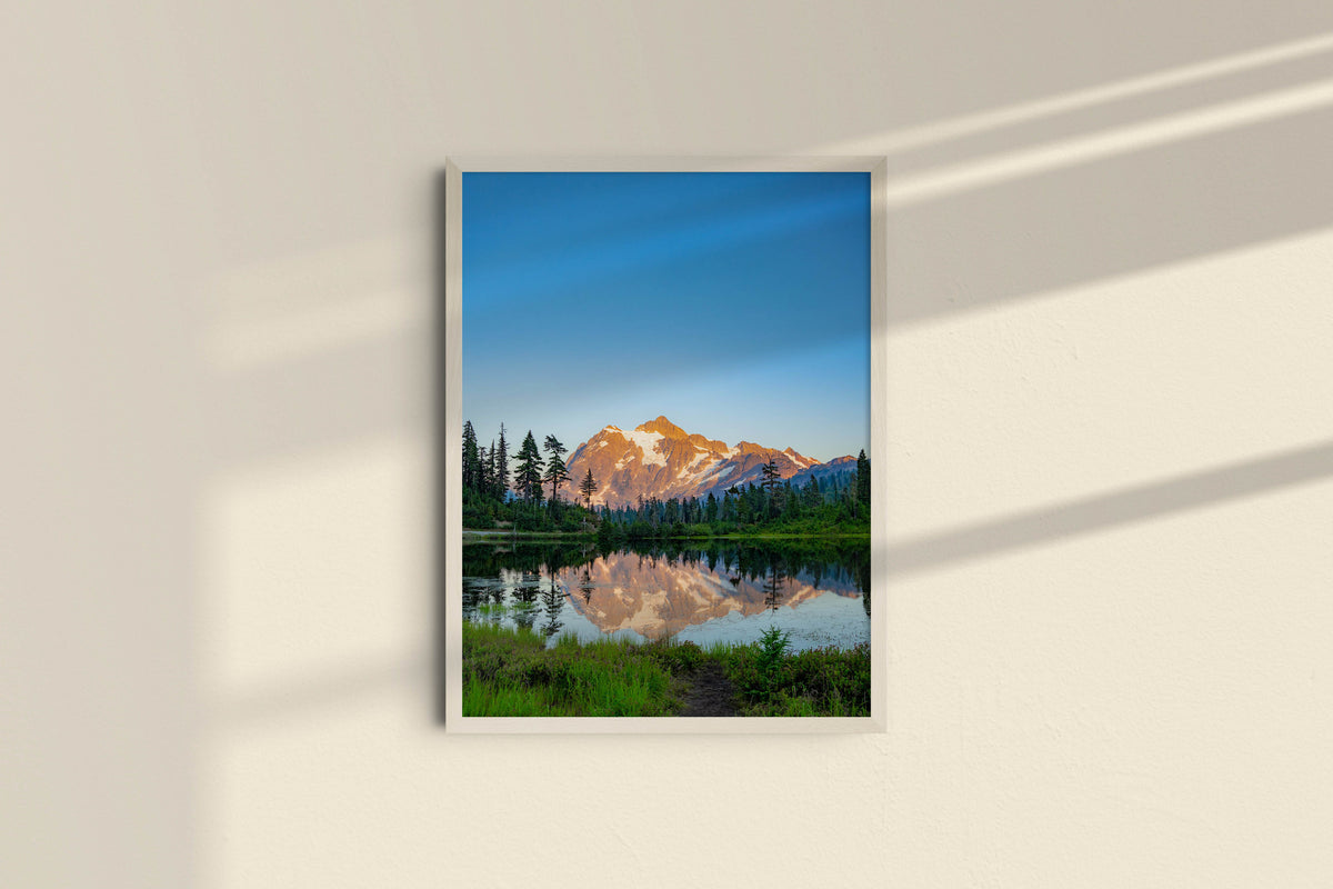 Mount Shuksan Summer, natural frame without mat