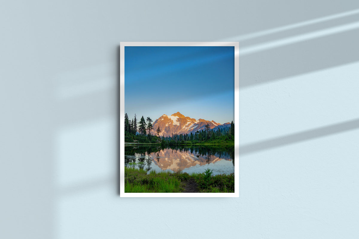 Mount Shuksan Summer, white frame without mat