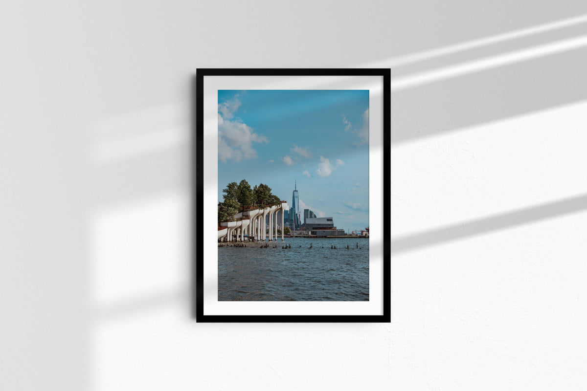 One World Trade Center from the Hudson, black frame with mat
