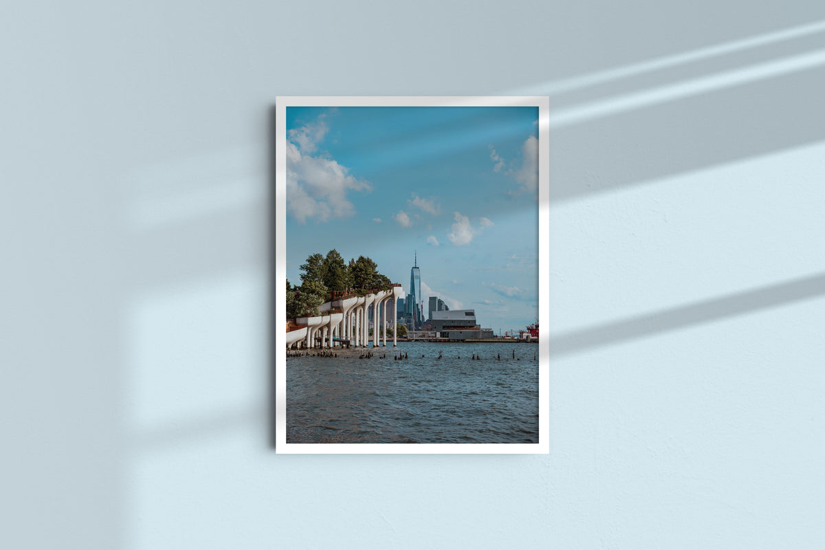 One World Trade Center from the Hudson, white frame without mat