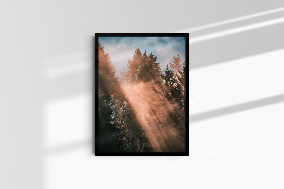 Rays from Heaven - Portrait, black frame without mat