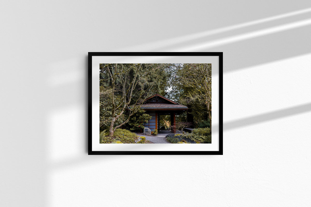 The tea house, black frame with mat