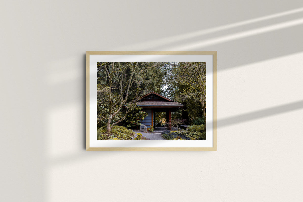 The tea house, natural frame with mat
