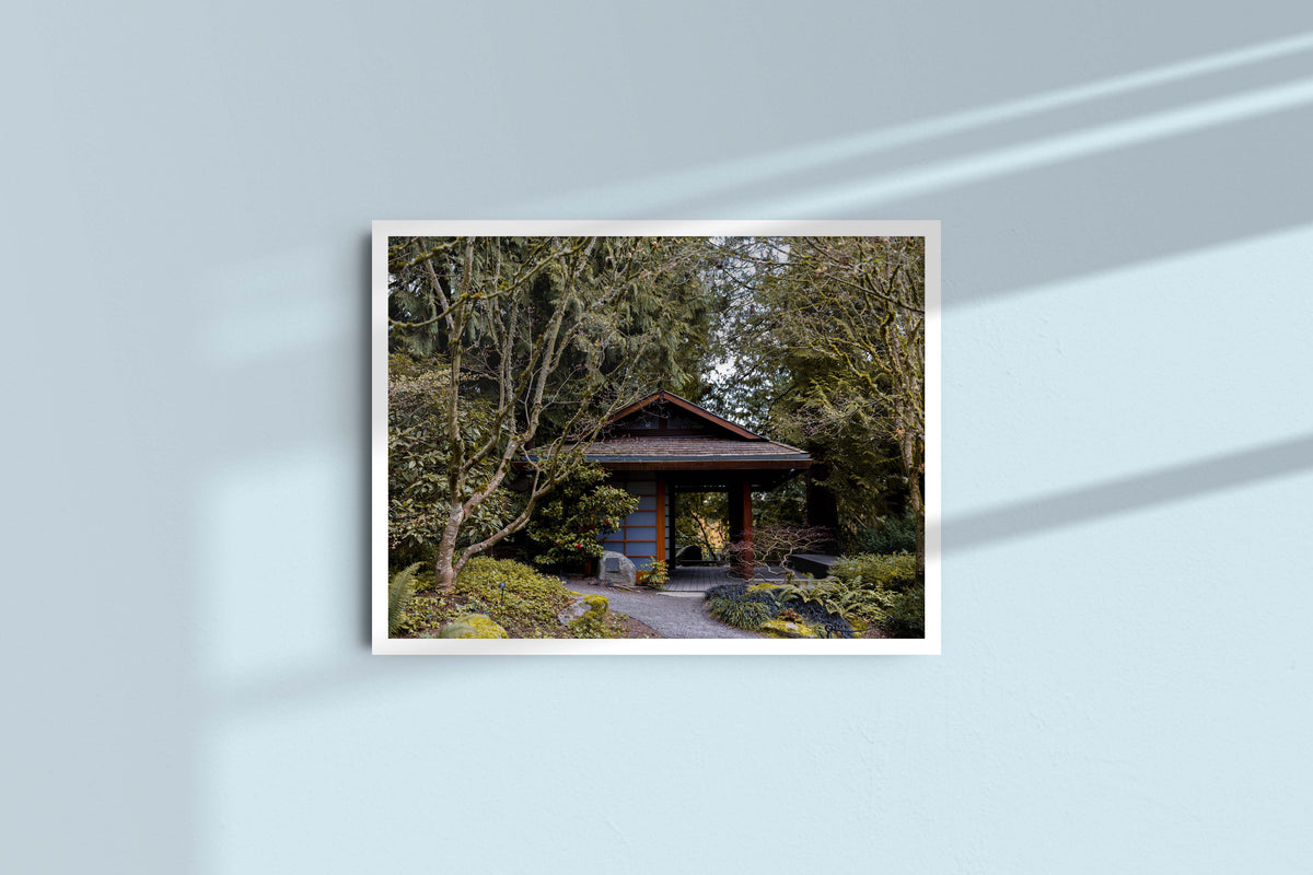 The tea house, white frame without mat