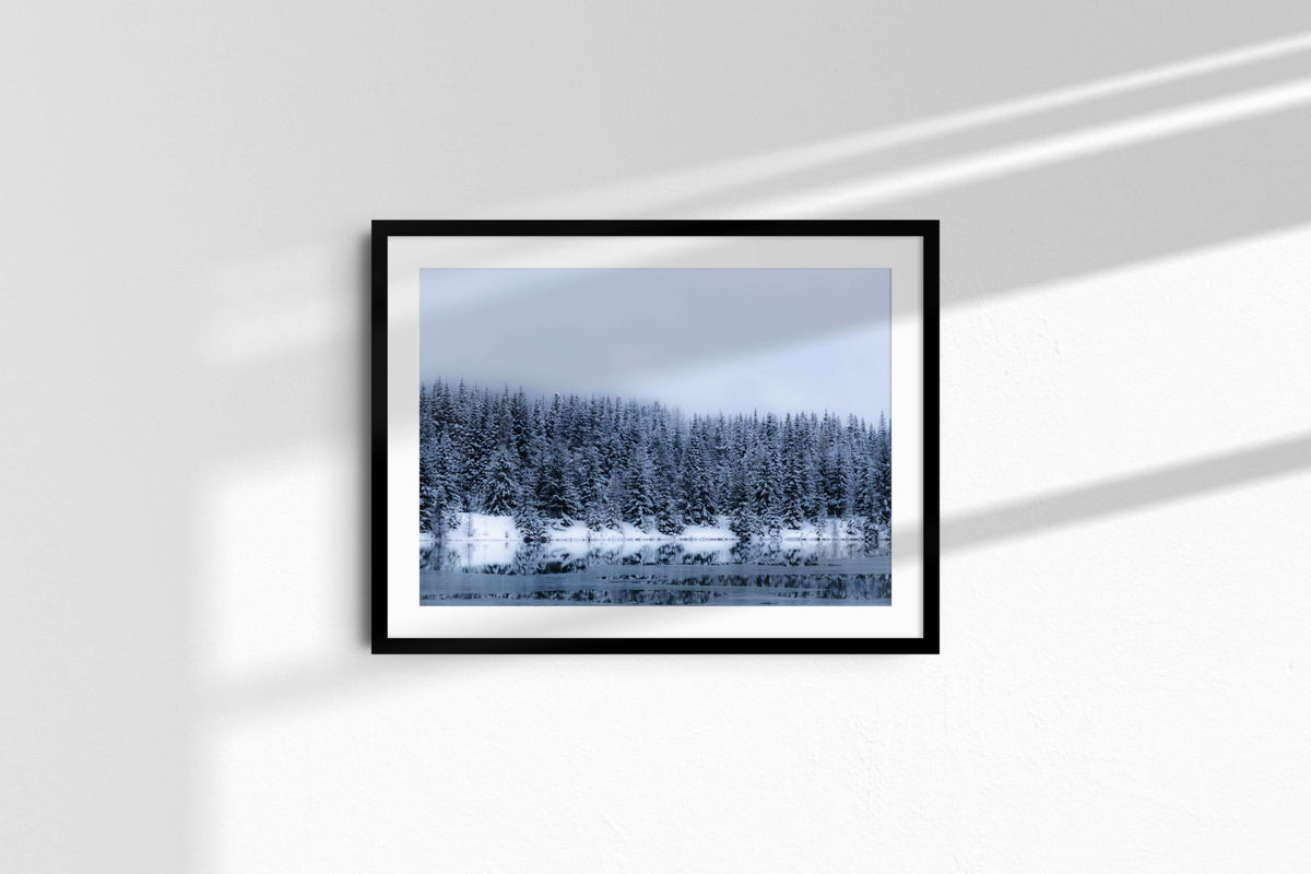 Winter Reflection – black frame with mat