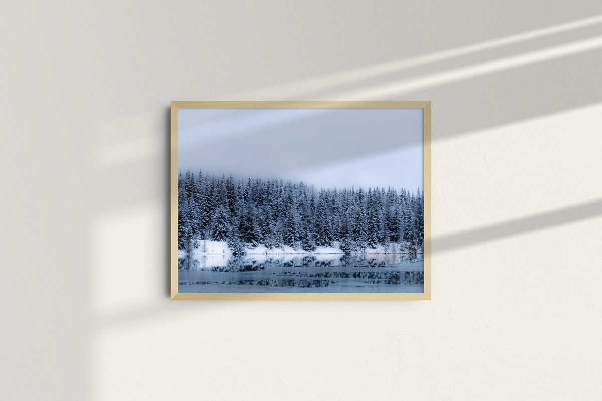 Winter Reflection – natural frame, no mat