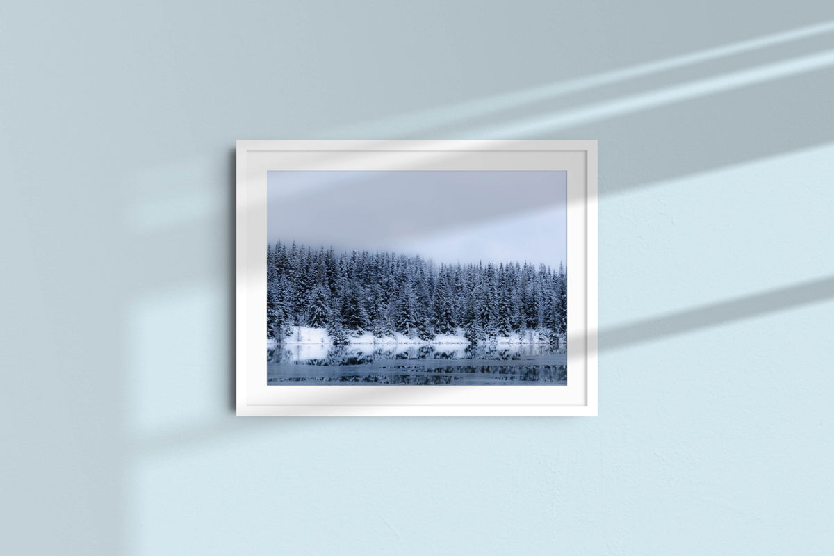 Winter Reflection – white frame with mat