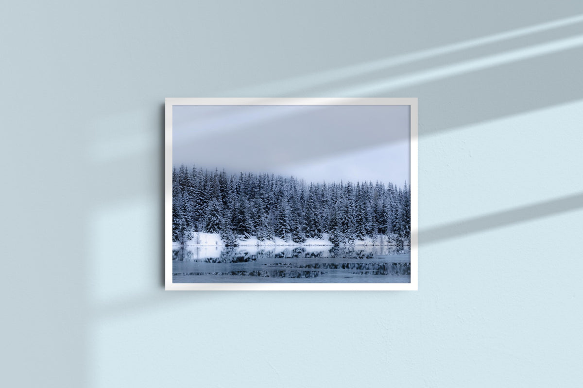 Winter Reflection – white frame, no mat